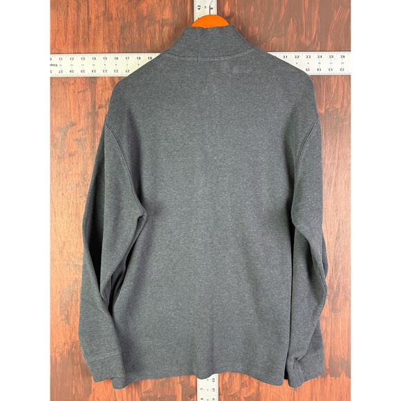 Ralph Lauren Polo Quarter Zip‎ Pullover Sweater Cotton Dark Gray Grey Mens XL - Picture 8 of 8